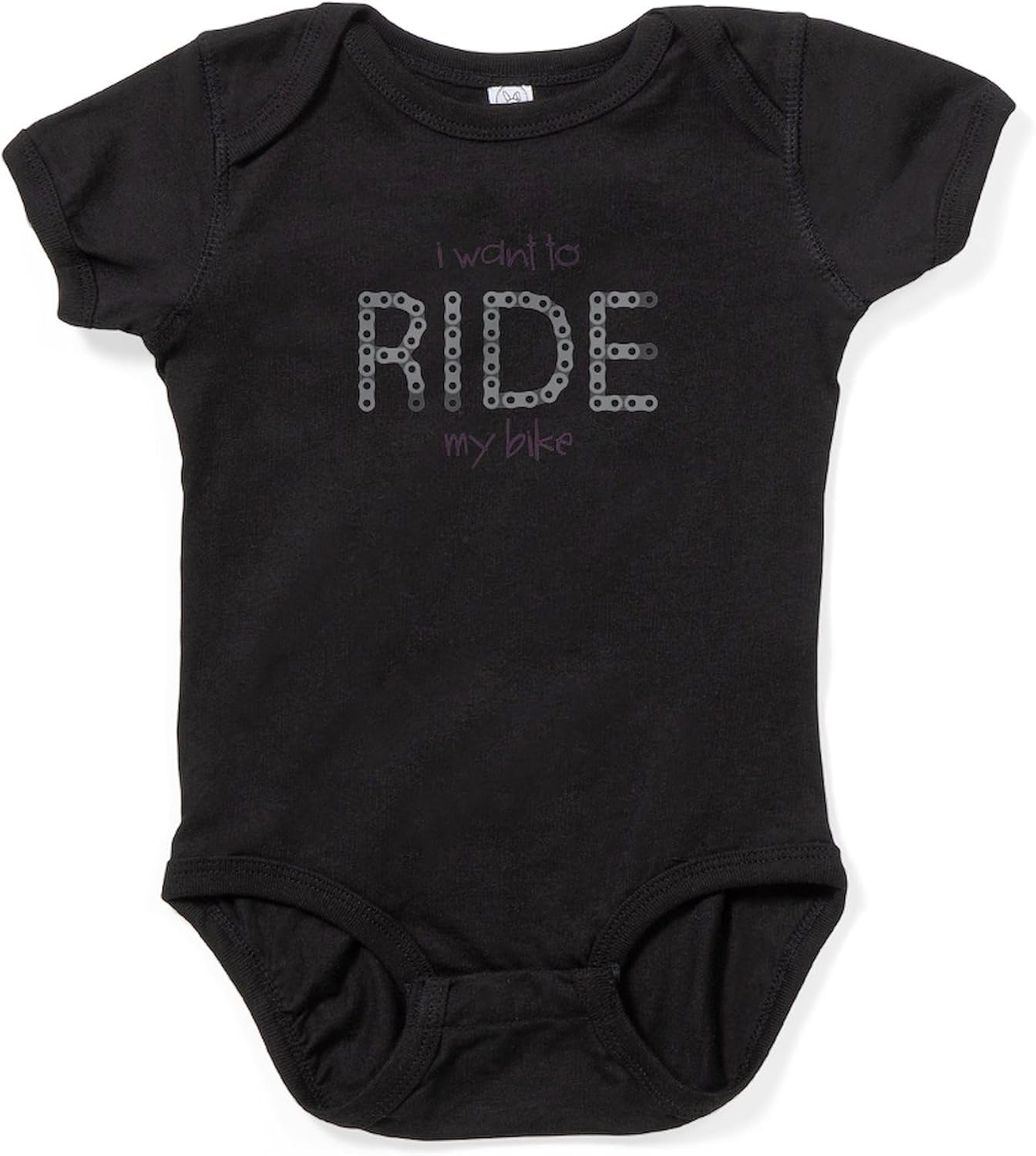 CafePress I Want To Ride My Bike Infant Bodysuit Baby Romper Dark